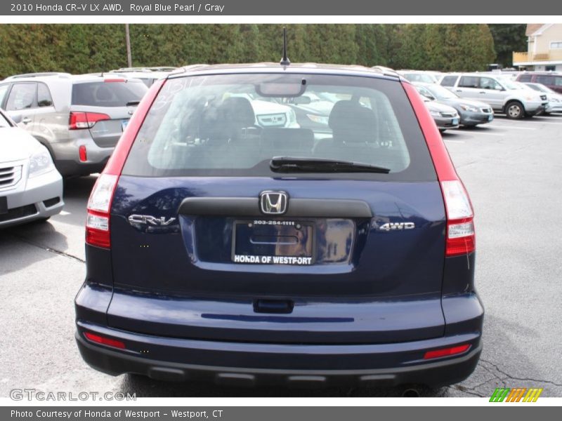 Royal Blue Pearl / Gray 2010 Honda CR-V LX AWD