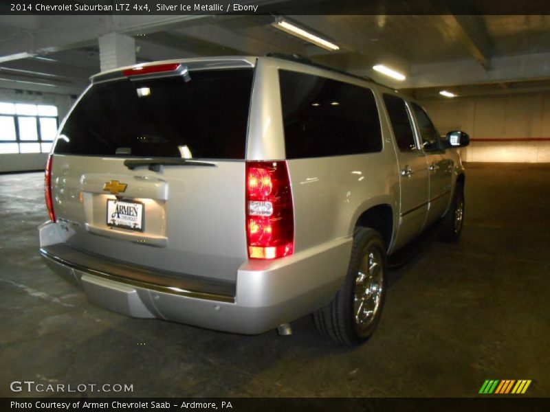 Silver Ice Metallic / Ebony 2014 Chevrolet Suburban LTZ 4x4