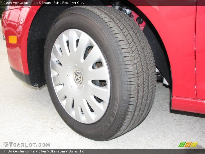Salsa Red / Art Grey 2009 Volkswagen Jetta S Sedan