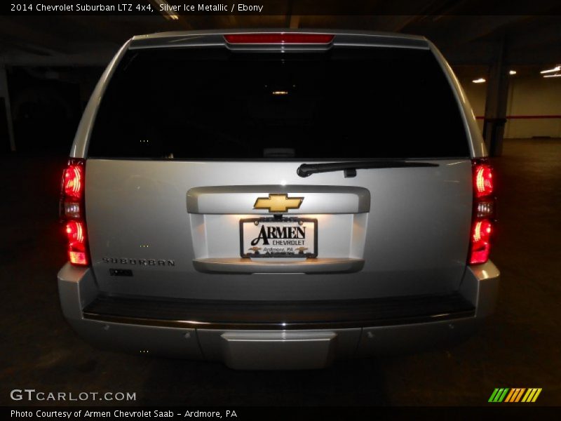 Silver Ice Metallic / Ebony 2014 Chevrolet Suburban LTZ 4x4