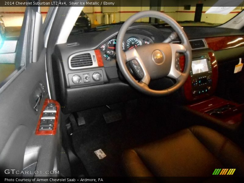 Silver Ice Metallic / Ebony 2014 Chevrolet Suburban LTZ 4x4