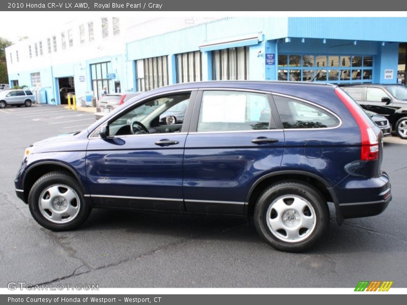 Royal Blue Pearl / Gray 2010 Honda CR-V LX AWD