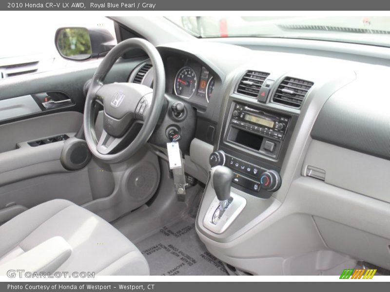 Royal Blue Pearl / Gray 2010 Honda CR-V LX AWD