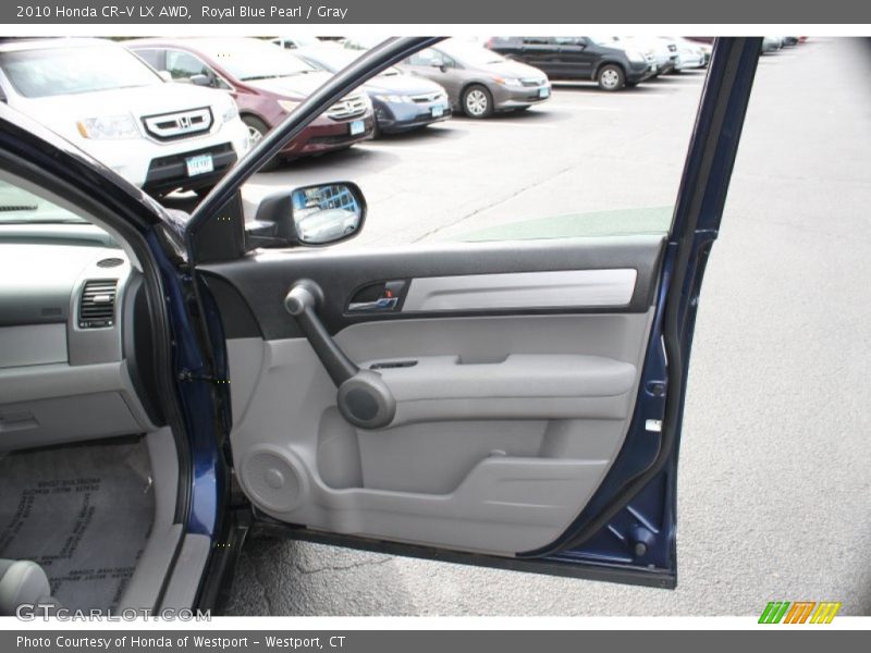 Royal Blue Pearl / Gray 2010 Honda CR-V LX AWD