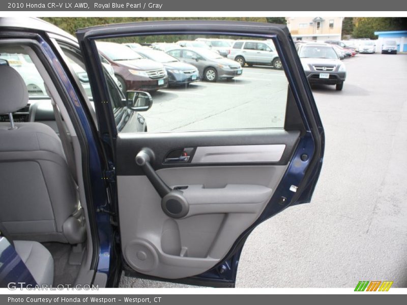 Royal Blue Pearl / Gray 2010 Honda CR-V LX AWD