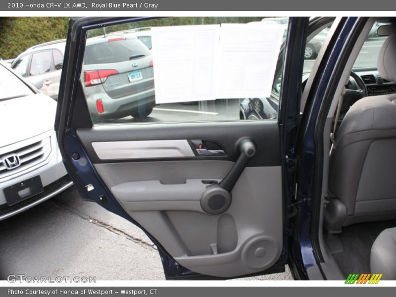 Royal Blue Pearl / Gray 2010 Honda CR-V LX AWD