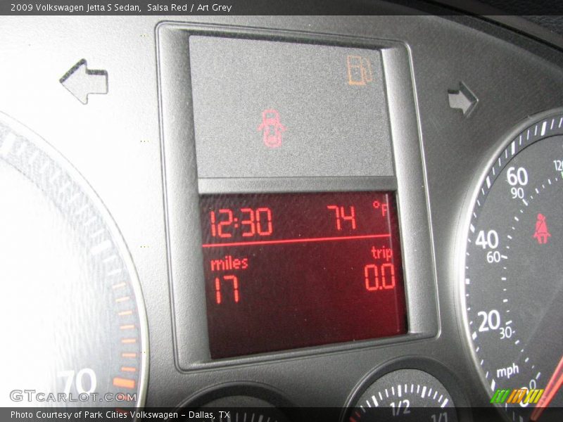 Salsa Red / Art Grey 2009 Volkswagen Jetta S Sedan