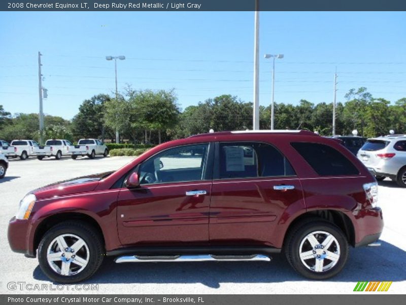 Deep Ruby Red Metallic / Light Gray 2008 Chevrolet Equinox LT