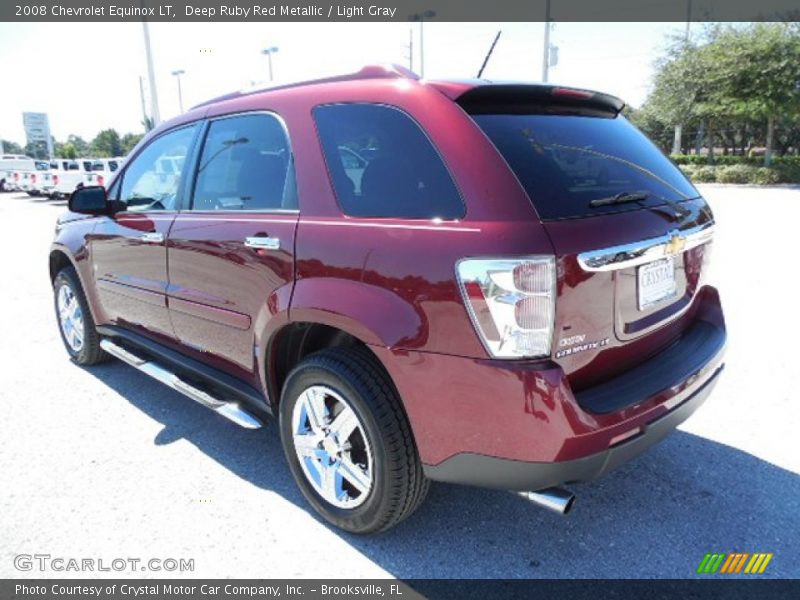 Deep Ruby Red Metallic / Light Gray 2008 Chevrolet Equinox LT