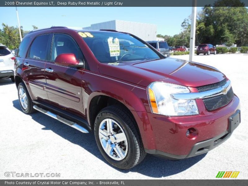 Deep Ruby Red Metallic / Light Gray 2008 Chevrolet Equinox LT