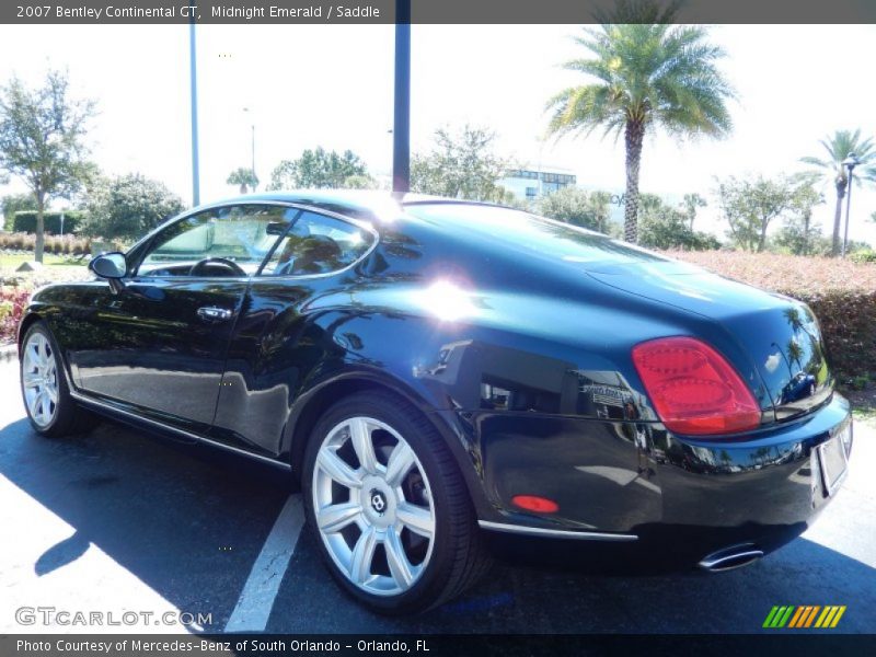 Midnight Emerald / Saddle 2007 Bentley Continental GT