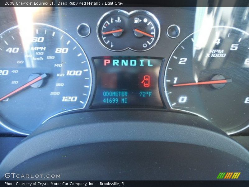 Deep Ruby Red Metallic / Light Gray 2008 Chevrolet Equinox LT