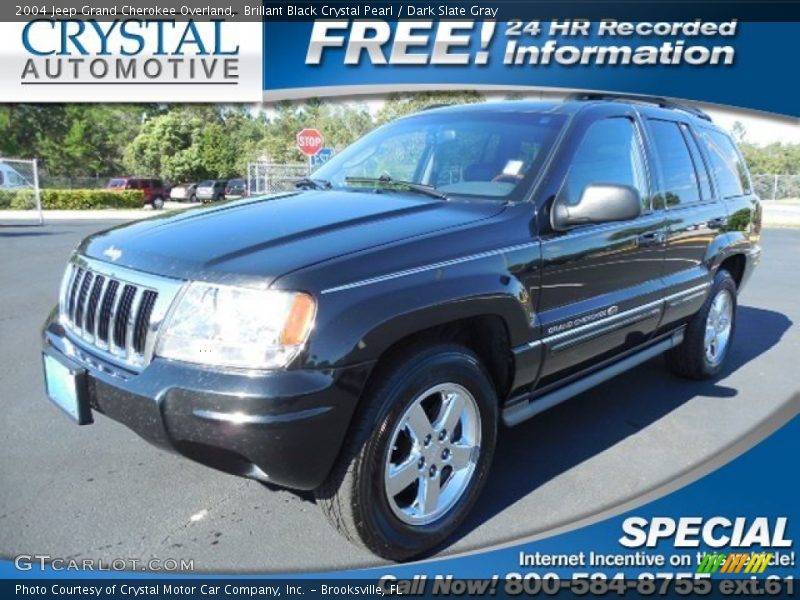 Brillant Black Crystal Pearl / Dark Slate Gray 2004 Jeep Grand Cherokee Overland