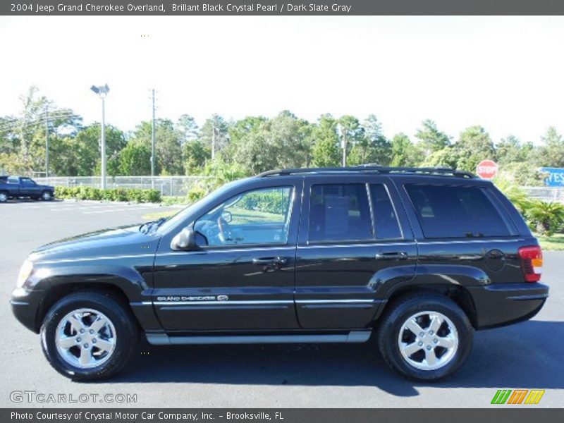 Brillant Black Crystal Pearl / Dark Slate Gray 2004 Jeep Grand Cherokee Overland