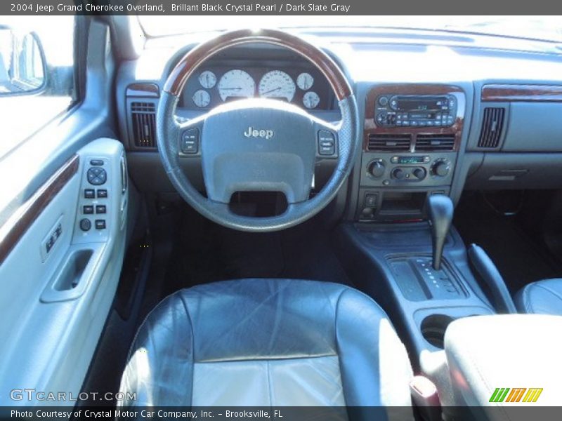 Brillant Black Crystal Pearl / Dark Slate Gray 2004 Jeep Grand Cherokee Overland