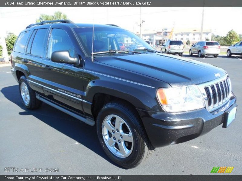 Brillant Black Crystal Pearl / Dark Slate Gray 2004 Jeep Grand Cherokee Overland