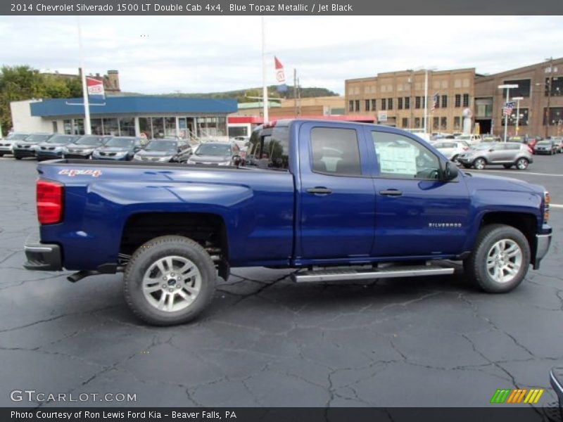 Blue Topaz Metallic / Jet Black 2014 Chevrolet Silverado 1500 LT Double Cab 4x4