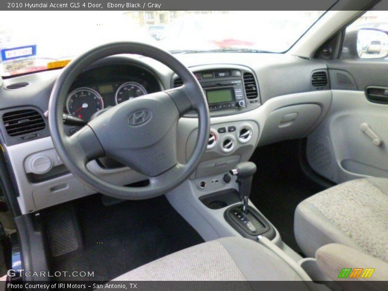 Ebony Black / Gray 2010 Hyundai Accent GLS 4 Door