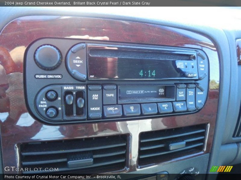 Brillant Black Crystal Pearl / Dark Slate Gray 2004 Jeep Grand Cherokee Overland