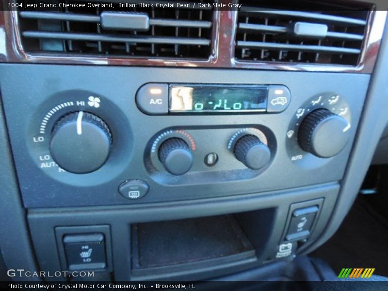 Brillant Black Crystal Pearl / Dark Slate Gray 2004 Jeep Grand Cherokee Overland