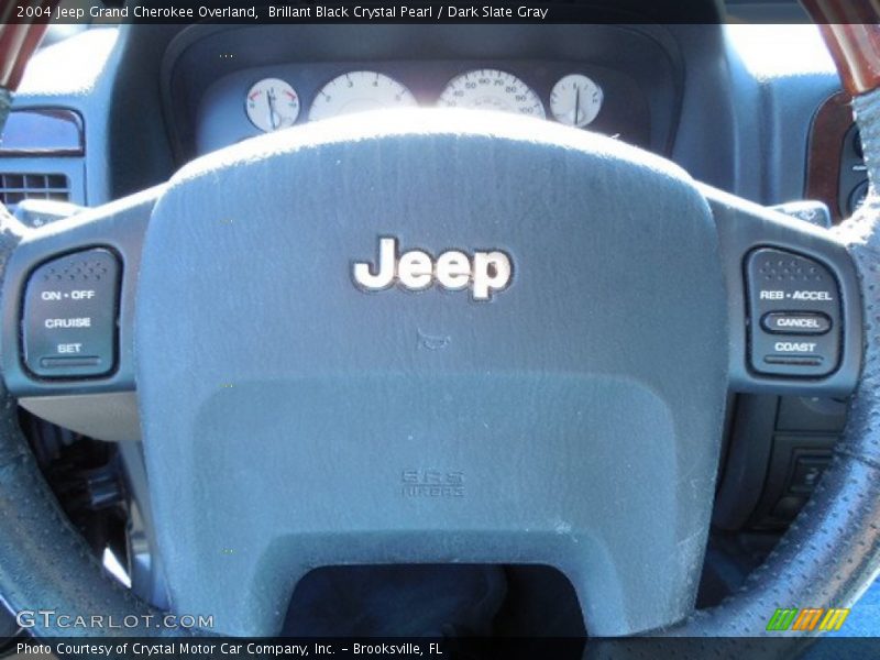 Brillant Black Crystal Pearl / Dark Slate Gray 2004 Jeep Grand Cherokee Overland