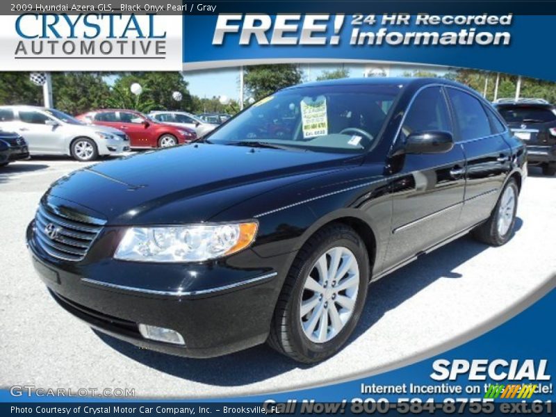 Black Onyx Pearl / Gray 2009 Hyundai Azera GLS