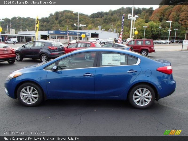 Abyss Blue / Gray 2014 Kia Forte EX