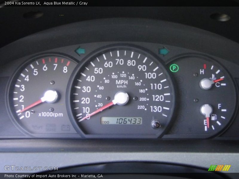 Aqua Blue Metallic / Gray 2004 Kia Sorento LX