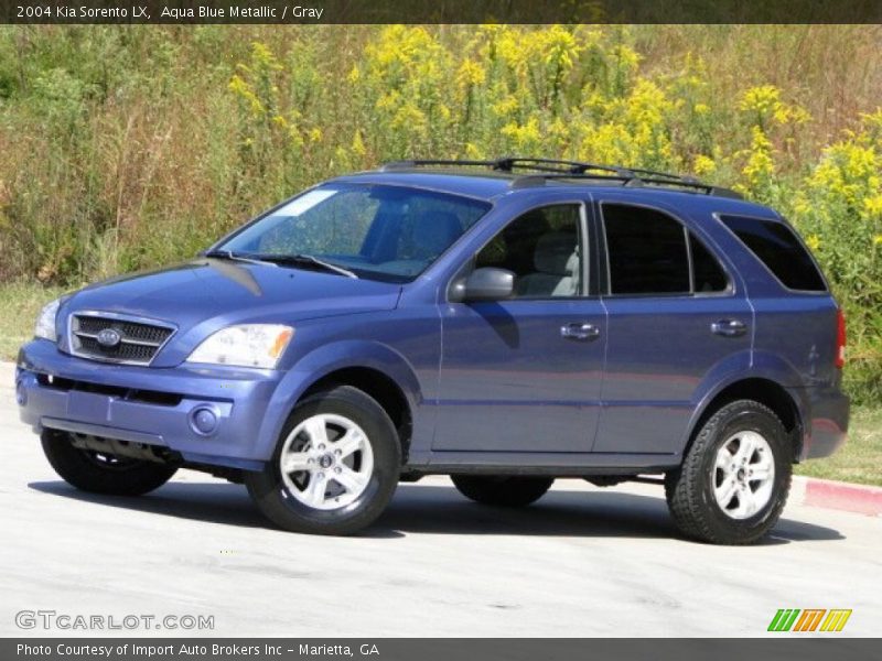 Aqua Blue Metallic / Gray 2004 Kia Sorento LX