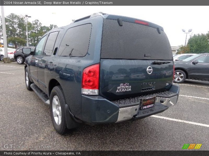 Deep Water Blue Metallic / Graphite/Titanium 2004 Nissan Armada SE