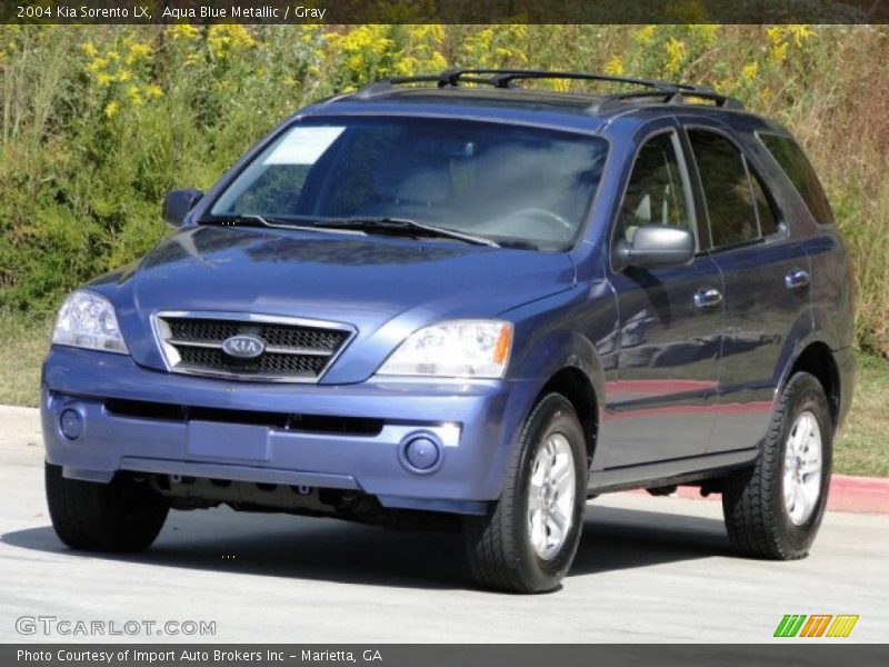 Aqua Blue Metallic / Gray 2004 Kia Sorento LX