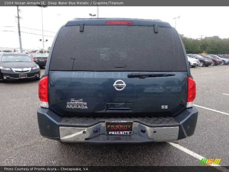 Deep Water Blue Metallic / Graphite/Titanium 2004 Nissan Armada SE