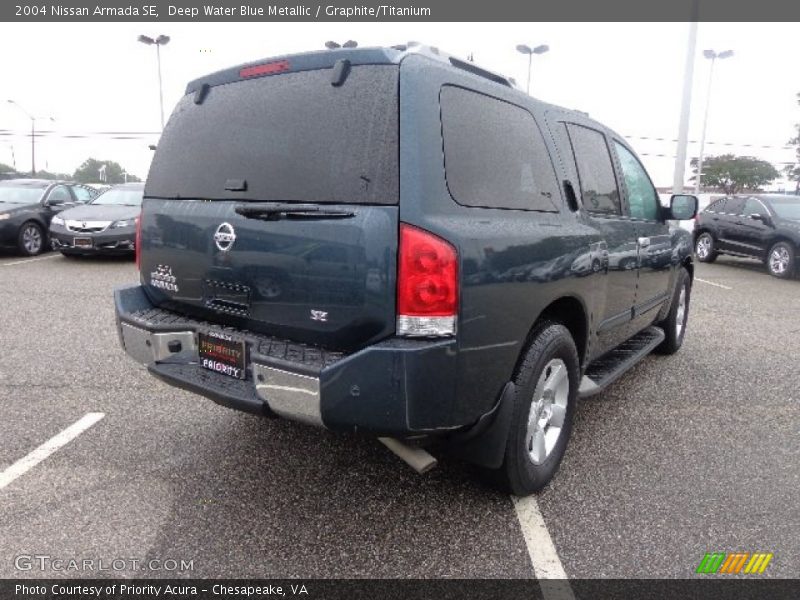 Deep Water Blue Metallic / Graphite/Titanium 2004 Nissan Armada SE