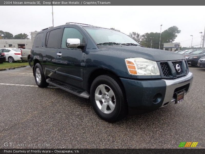 Deep Water Blue Metallic / Graphite/Titanium 2004 Nissan Armada SE