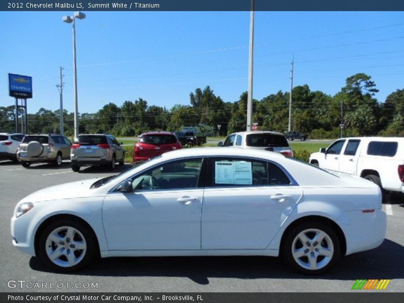 Summit White / Titanium 2012 Chevrolet Malibu LS