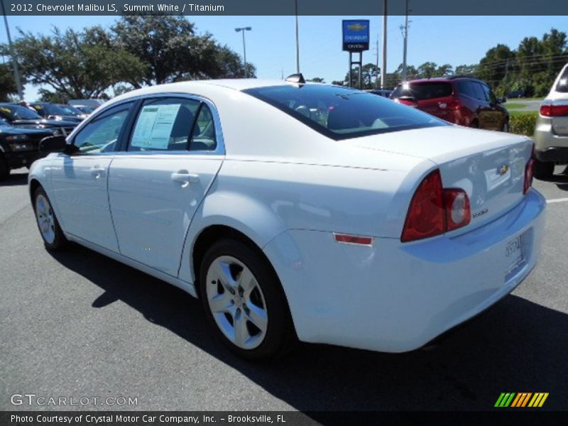 Summit White / Titanium 2012 Chevrolet Malibu LS