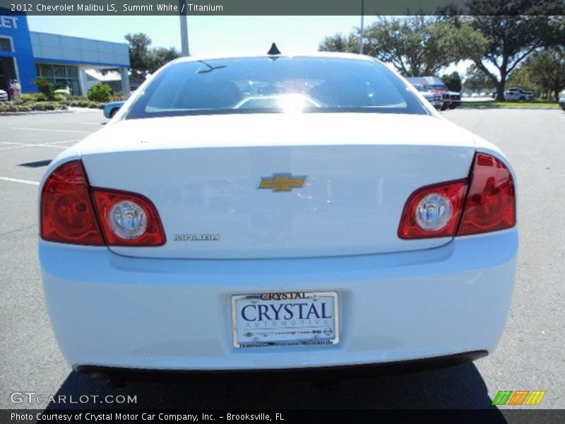 Summit White / Titanium 2012 Chevrolet Malibu LS