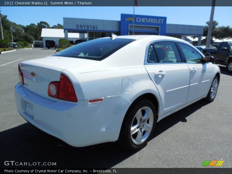 Summit White / Titanium 2012 Chevrolet Malibu LS