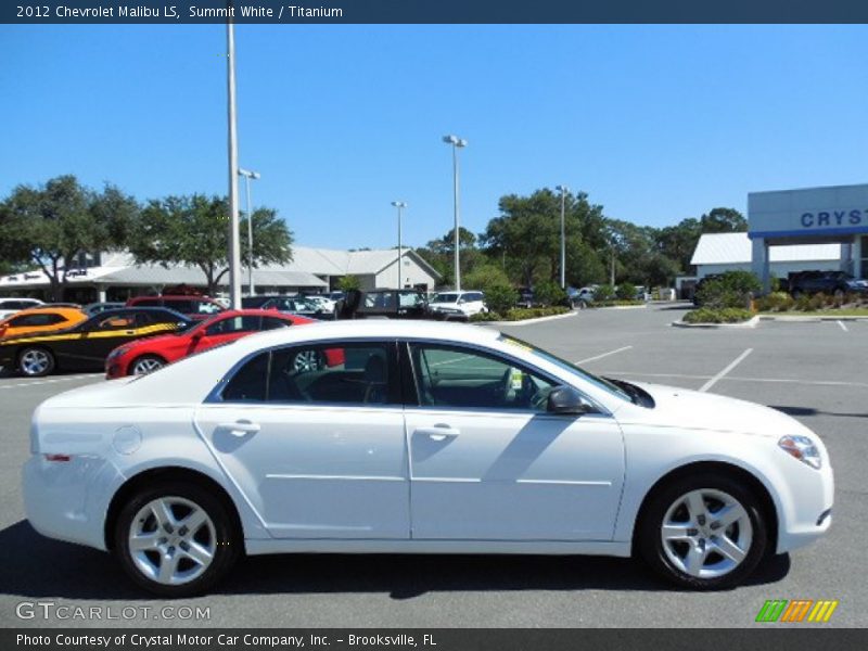 Summit White / Titanium 2012 Chevrolet Malibu LS