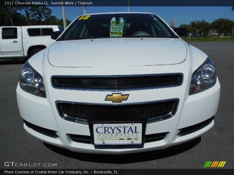 Summit White / Titanium 2012 Chevrolet Malibu LS