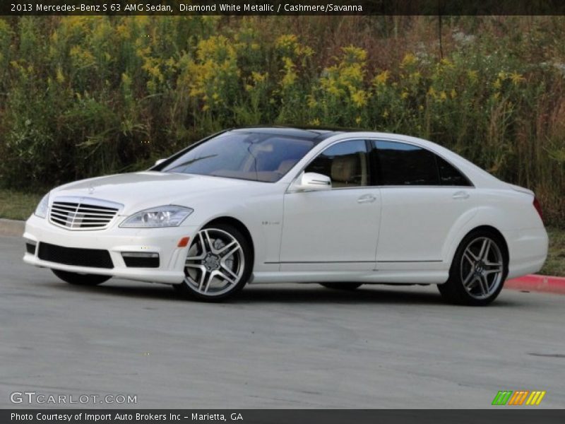 Diamond White Metallic / Cashmere/Savanna 2013 Mercedes-Benz S 63 AMG Sedan