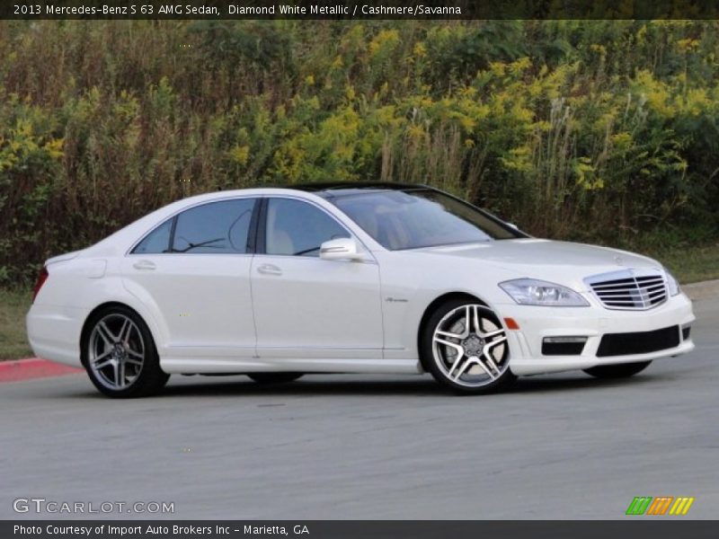 Diamond White Metallic / Cashmere/Savanna 2013 Mercedes-Benz S 63 AMG Sedan
