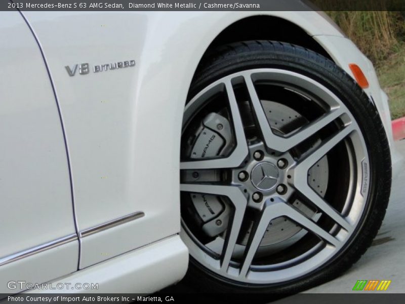 Diamond White Metallic / Cashmere/Savanna 2013 Mercedes-Benz S 63 AMG Sedan