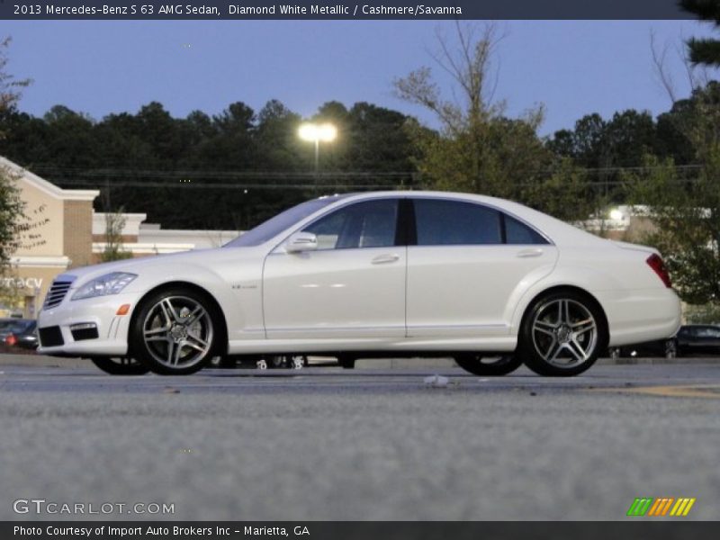 Diamond White Metallic / Cashmere/Savanna 2013 Mercedes-Benz S 63 AMG Sedan