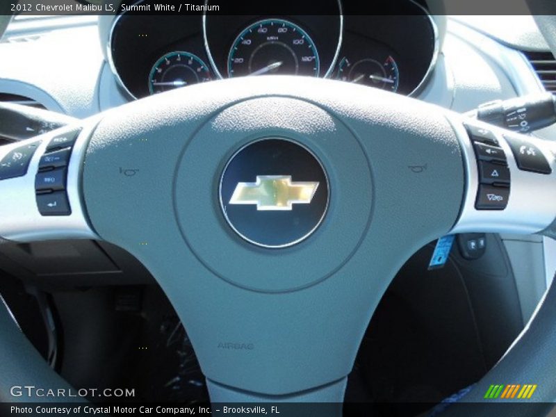 Summit White / Titanium 2012 Chevrolet Malibu LS