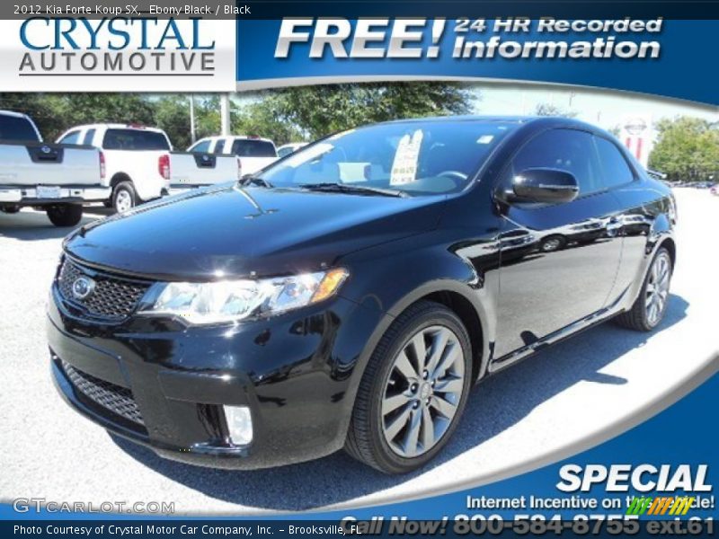 Ebony Black / Black 2012 Kia Forte Koup SX