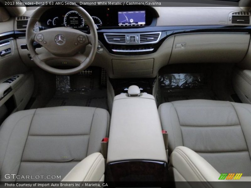 Diamond White Metallic / Cashmere/Savanna 2013 Mercedes-Benz S 63 AMG Sedan