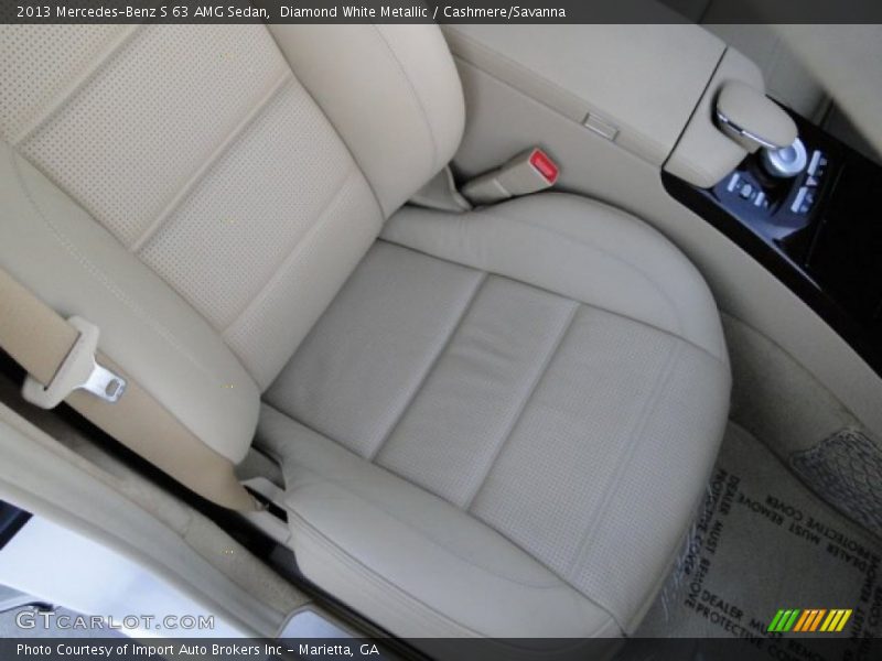 Diamond White Metallic / Cashmere/Savanna 2013 Mercedes-Benz S 63 AMG Sedan