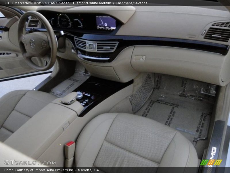 Diamond White Metallic / Cashmere/Savanna 2013 Mercedes-Benz S 63 AMG Sedan