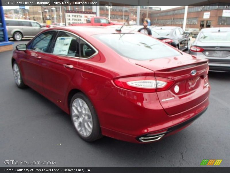 Ruby Red / Charcoal Black 2014 Ford Fusion Titanium